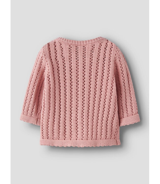 NBFFABIOLA LS KNIT CARD LIL Misty Rose by Lil' Atelier