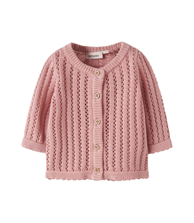 NBFFABIOLA LS KNIT CARD LIL Misty Rose by Lil' Atelier