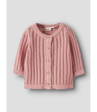 Lil' Atelier NBFFABIOLA LS KNIT CARD LIL Misty Rose by Lil' Atelier