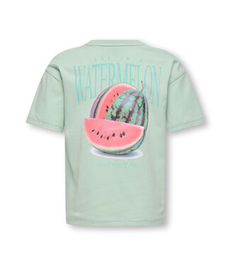 Kids Only KOGHELEN LIFE S/S LOOSE TEE JRS NOOS Aqua Foam Watermelon by Kids Only