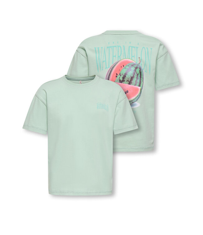 KOGHELEN LIFE S/S LOOSE TEE JRS NOOS Aqua Foam Watermelon by Kids Only