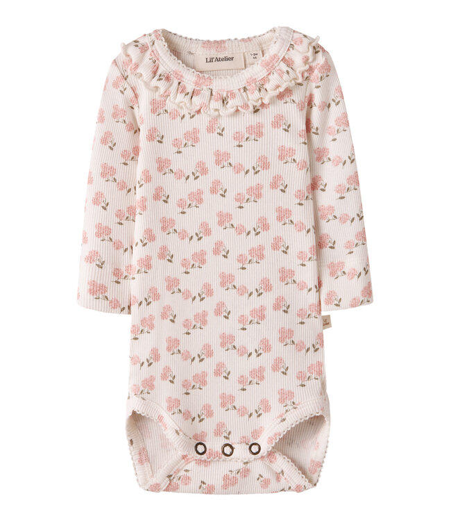 NBFGAGO KIS LS SLIM BODY LIL Coconut Milk HYDRANGEA by Lil' Atelier