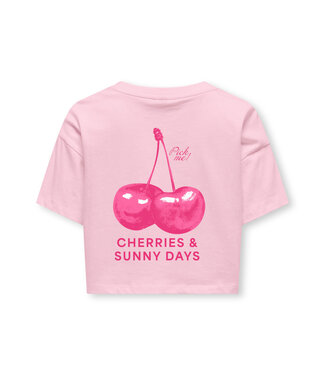 Kids Only KOGMILLA LIFE S/S BOXY PRINTED TOP JRS Romance Rose Cherries by Kids Only