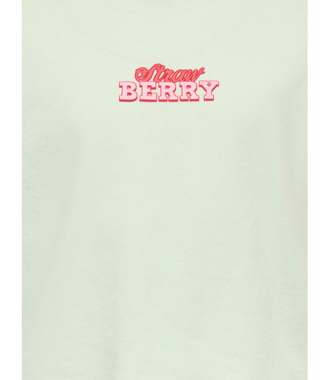 KMGBELINDA LIFE SS REG PRINTED TEE JRS Green Lily Strawberry by Kids Only