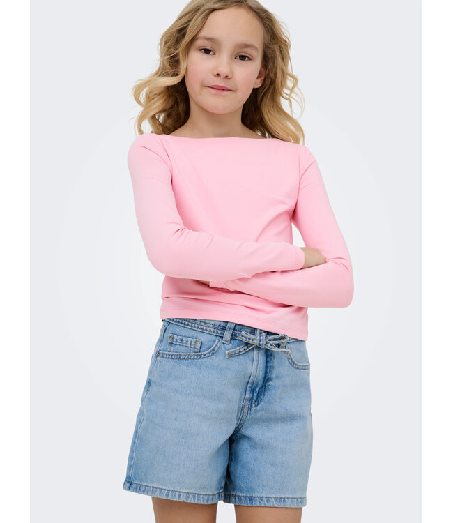 KOGGIANNA HW BELT SHORTS PIMBOX DNM NOOS Light Blue Denim by Kids Only