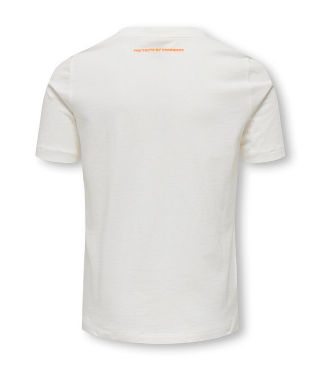 KOGBOLETTE LIFE S/S TOP JRS Cloud Dancer Orange Vibes by Kids Only