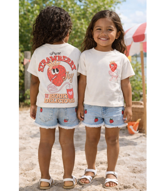 Kids Only KMGBELINDA LIFE SS REG PRINTED TEE JRS Cloud Dancer Joy by Kids Only