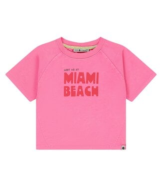 Stains & Stories girls t-shirt short sleeve Neon Pink by Stains & Stories