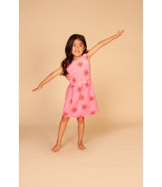 Stains & Stories girls dress shortsleeve Neon Pink by Stains & Stories