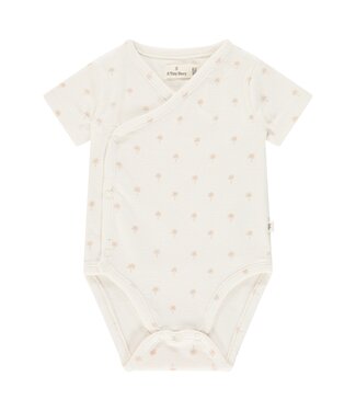 A tiny story baby romper short sleeve Ecru by a Tiny story