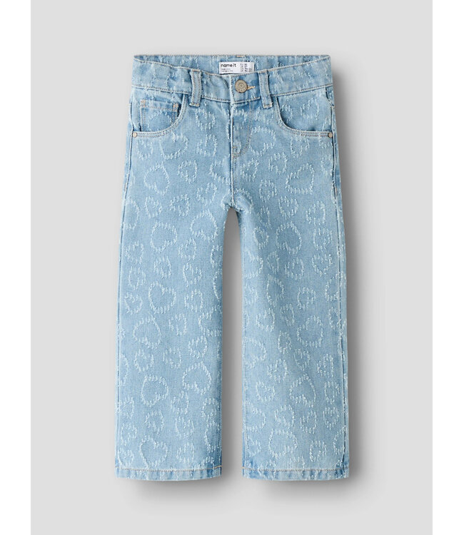 NMFROSE WIDE HEART JEANS 2015-DS H Light Blue Denim DESTROY HEARTS by Name it