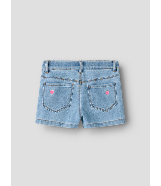 NMFROSE REG EMB SHORTS 6202-IZ Light Blue Denim STRAWBERRY by Name it