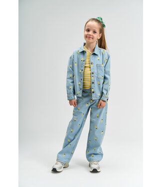 The New TNSia Denim Overshirt Light Blue Denim EMB by The New