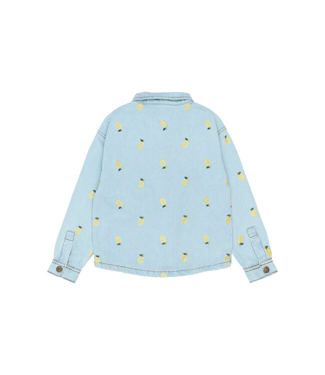 TNSia Denim Overshirt Light Blue Denim EMB by The New