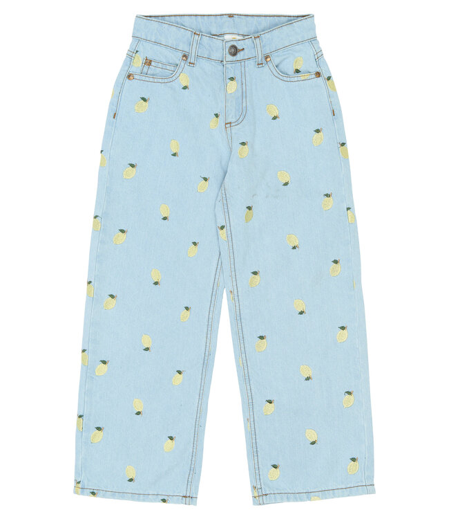 TNSia Wide Fit Jeans Light Blue Denim EMB by The New