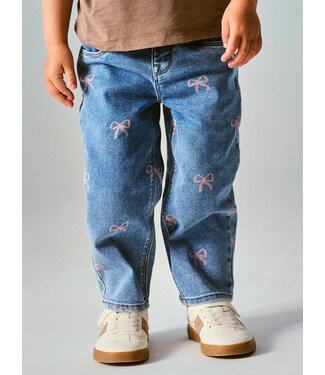 Name it NMFBELLA MOM SHAPED JEANS 3555-ON NOOS Medium Blue Denim BOW by Name it