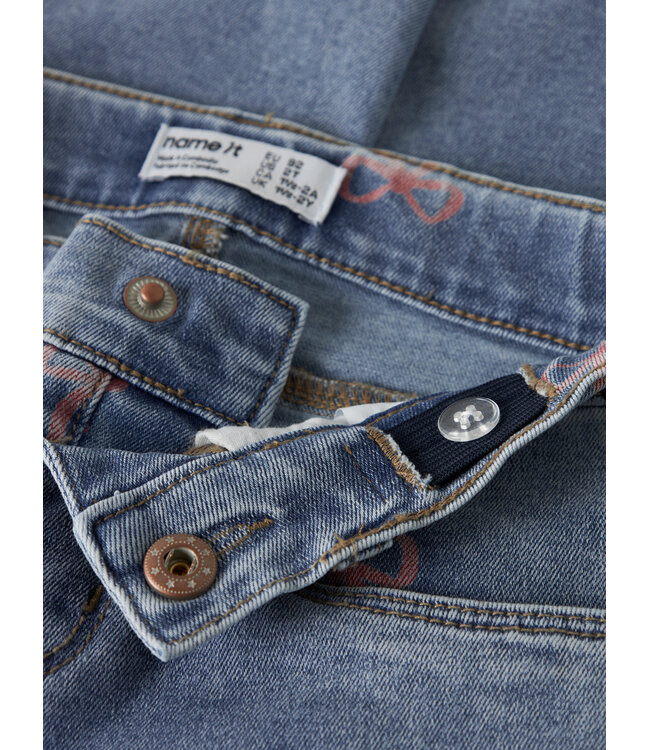 NMFBELLA MOM SHAPED JEANS 3555-ON NOOS Medium Blue Denim BOW by Name it