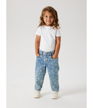Name it NMFBELLA MOM SHAPED JEANS 3555-ON NOOS Medium Blue Denim HEARTS by Name it