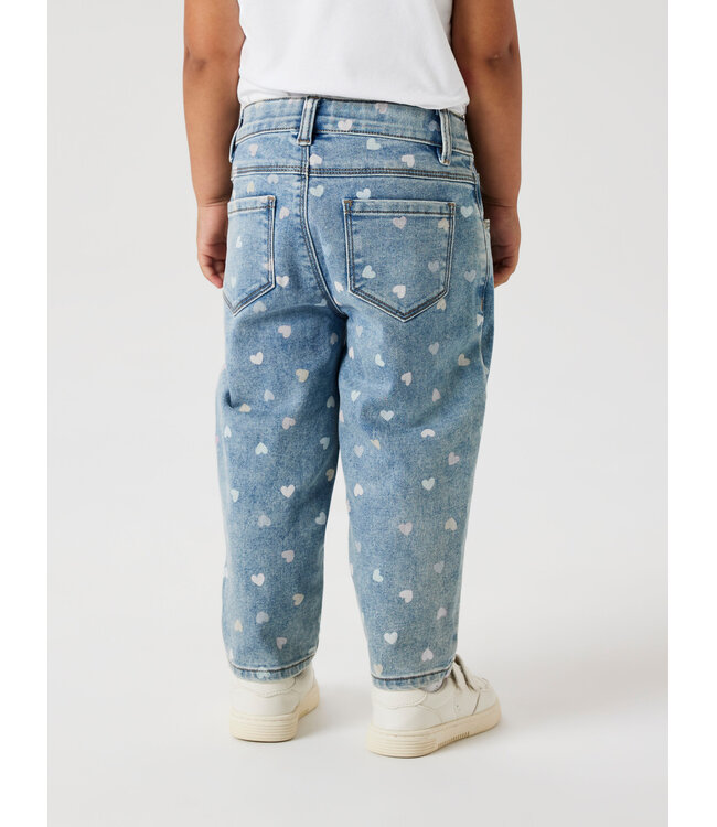 NMFBELLA MOM SHAPED JEANS 3555-ON NOOS Medium Blue Denim HEARTS by Name it