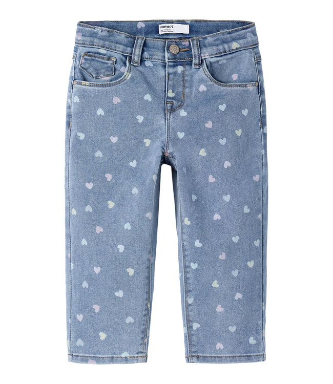 NMFBELLA MOM SHAPED JEANS 3555-ON NOOS Medium Blue Denim HEARTS by Name it