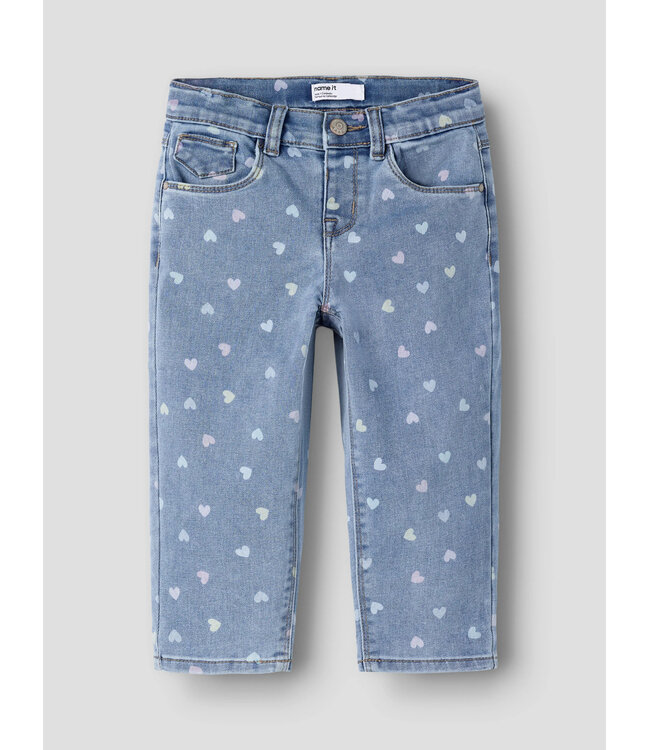 NMFBELLA MOM SHAPED JEANS 3555-ON NOOS Medium Blue Denim HEARTS by Name it