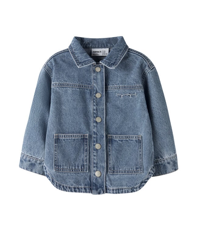 NMFLUNA GLITTER DNM JACKET 4577-IM L Medium Blue Denim UNICORN GLITTER by Name it