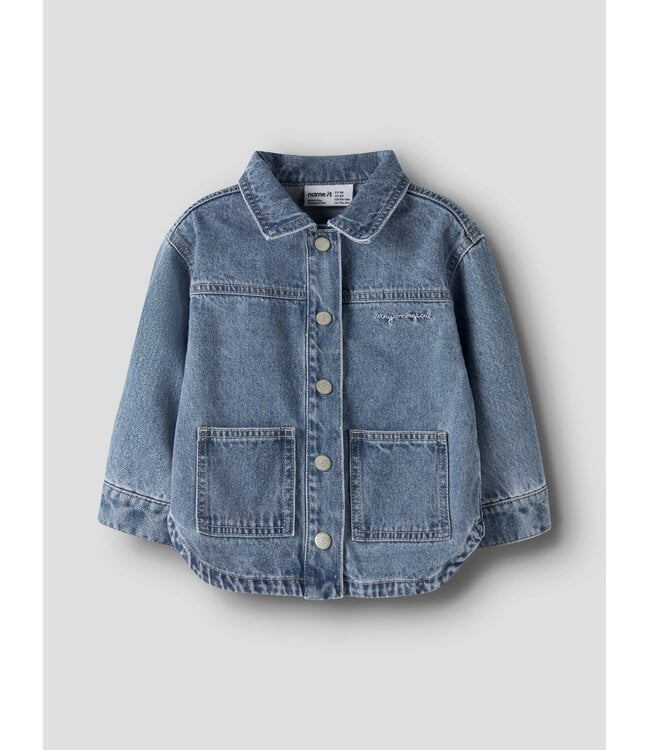 NMFLUNA GLITTER DNM JACKET 4577-IM L Medium Blue Denim UNICORN GLITTER by Name it