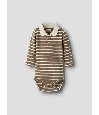 Lil' Atelier NBMLIMIA LS POLO BODY LIL Kangaroo TURTLEDOVE by Lil' Atelier