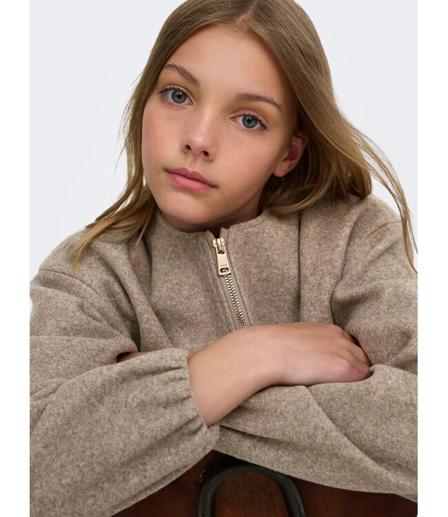 KOGADINA LIFE SHORT BOMBER VD OTW Taupe Gray Melange by Kids Only