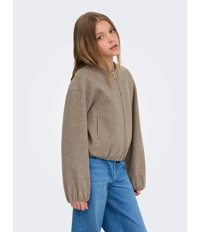 KOGADINA LIFE SHORT BOMBER VD OTW Taupe Gray Melange by Kids Only
