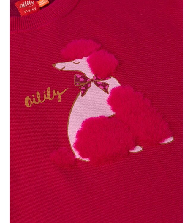 Drole sweat dress Solid with artwork Pink Poodle Bougainville by Oilily