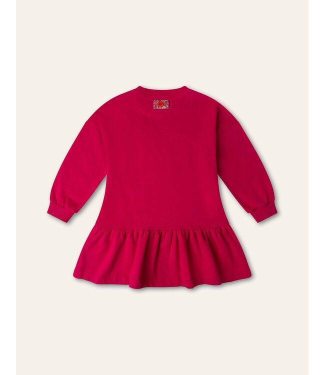 Drole sweat dress Solid with artwork Pink Poodle Bougainville by Oilily