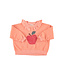 Piupiuchick sweatshirt w/ collar | pink w/ apple print  by Piupiuchick