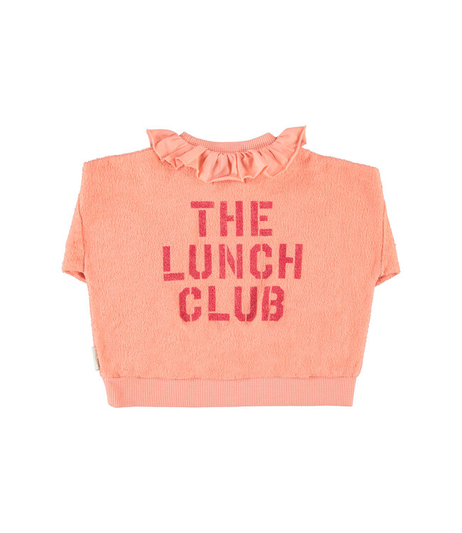 sweatshirt w/ collar | pink w/ apple print  by Piupiuchick