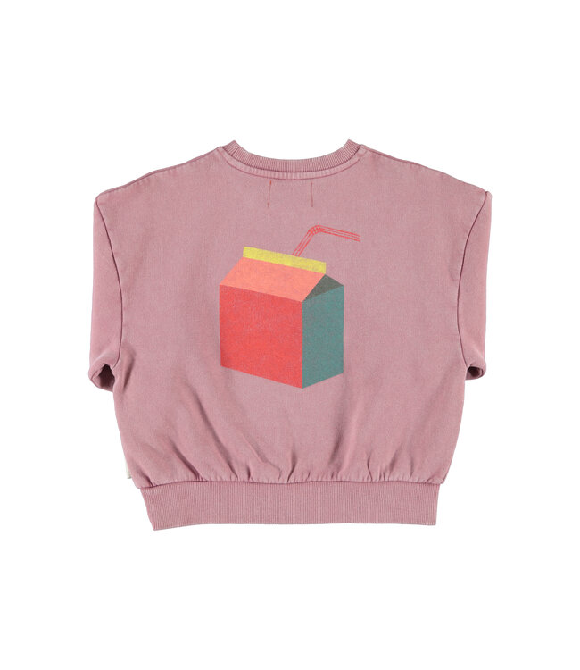 oversized sweatshirt | pink w/ "lunch break" print  by Piupiuchick