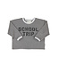 Piupiuchick terry cotton longsleeve t'shirt | grey w/ "school trip" print  by Piupiuchick