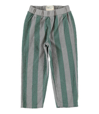 Piupiuchick jogging pants | grey & green stripes  by Piupiuchick