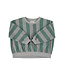 Piupiuchick sweatshirt | grey & green stripes  by Piupiuchick