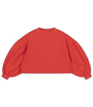 Repose ams crop heart sweater firecracker red by Repose Ams