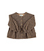 Piupiuchick blouse | brown w/ animal print  by Piupiuchick