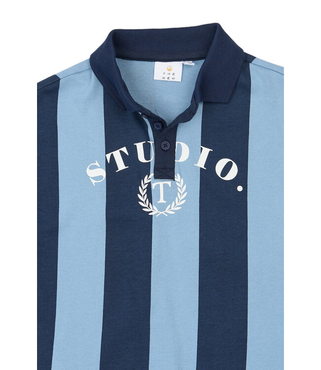 TNVudio OS L_S Polo Navy Blazer Striped by The New