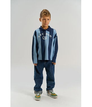 The New TNVudio OS L_S Polo Navy Blazer Striped by The New