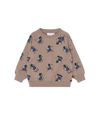 The New TNSTVhil Sweatshirt Taupe Gray AOP TN by The New