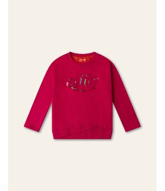 Oilily Heureux sweater Solid with artwork Oilily Deja Futur Logo Bougainville by Oilily
