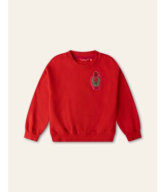 Oilily Hoki sweater Solid with badges Perfume Bottle Red by Oilily