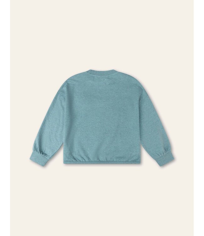 Hop sweater Solid Fleece with badge Clover Bristol Blue by Oilily