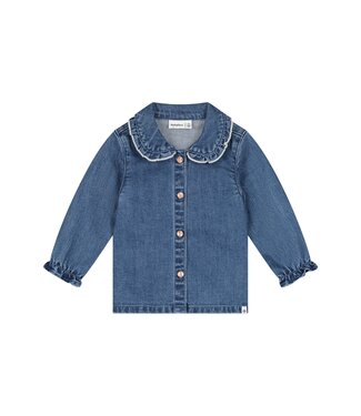 Babyface baby girls denim blouse long slv Medium blue denim by Babyface