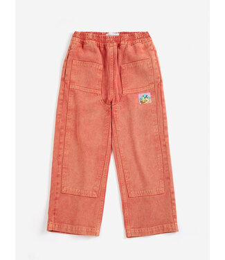 Bobo Choses Taxi Saurus Tag twill pants RED by Bobo Choses