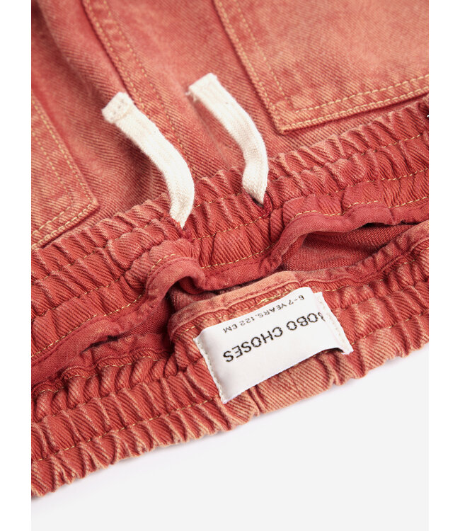Taxi Saurus Tag twill pants RED by Bobo Choses