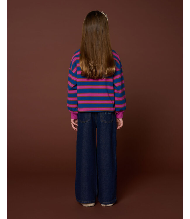 Wide leg Jeans | Dark Blue  by Petit Blush